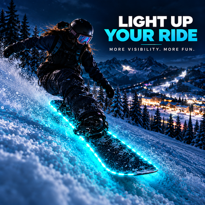 🏂 LED Snowboard Light System | 7 Colors, IP68 Waterproof, 5-Min Install！！！