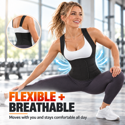 Dual-Lock Sweat Sauna Shaper & Tummy Control Vest 🔥