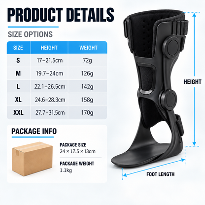 🦶 AFO Foot Drop Support Brace – Toe Lift Ankle Foot Support 🚶！！！