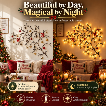 ✨ Flexible LED Branch Lights | Remote-Controlled Holiday Wall Decor(📦Buy 2 Free Shipping)🎁