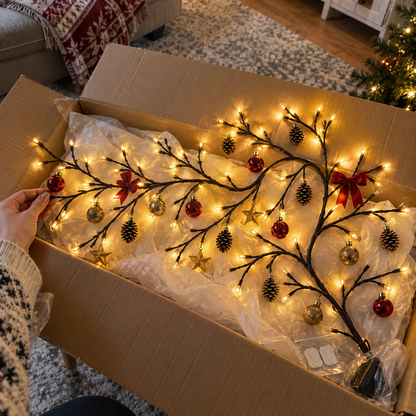 ✨ Flexible LED Branch Lights | Remote-Controlled Holiday Wall Decor(📦Buy 2 Free Shipping)🎁