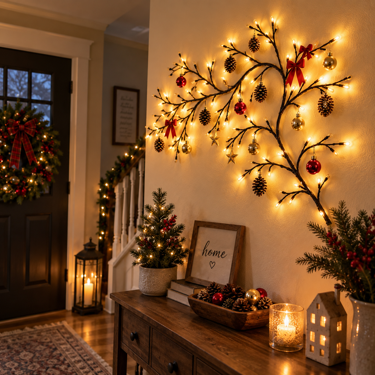 ✨ Flexible LED Branch Lights | Remote-Controlled Holiday Wall Decor(📦Buy 2 Free Shipping)🎁