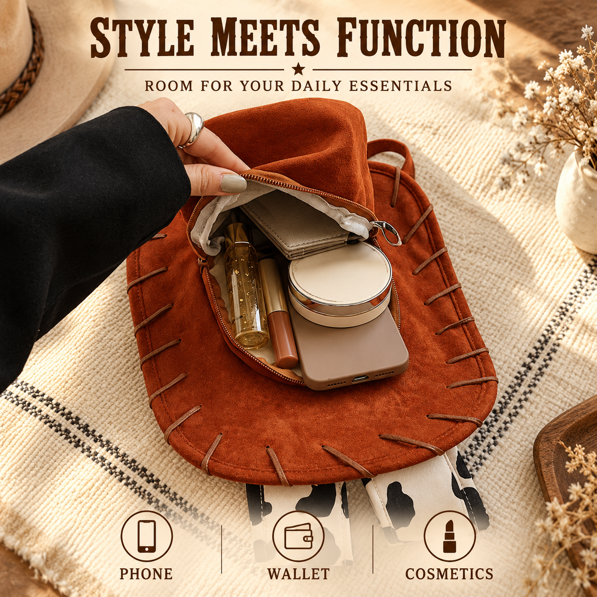 🤠 Cowgirl Hat Backpack – Turn Every Outfit Into a Western Statement