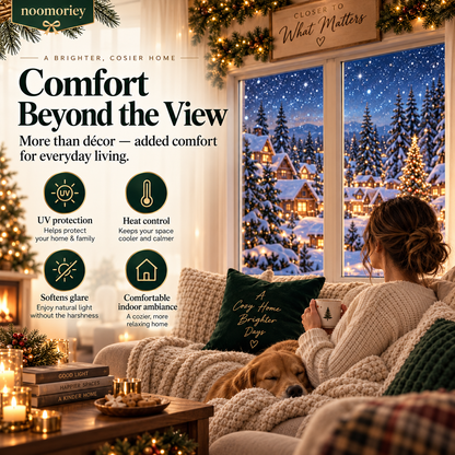 ✨ Christmas Magic Window Film – Remote Virtual Scene Home Decor