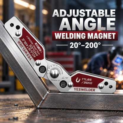 Adjustable Angle Welding Magnet – 20°–200° Magnetic Welding Holder with Locking Hex System