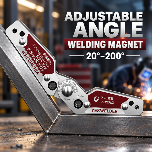Adjustable Angle Welding Magnet – 20°–200° Magnetic Welding Holder with Locking Hex System