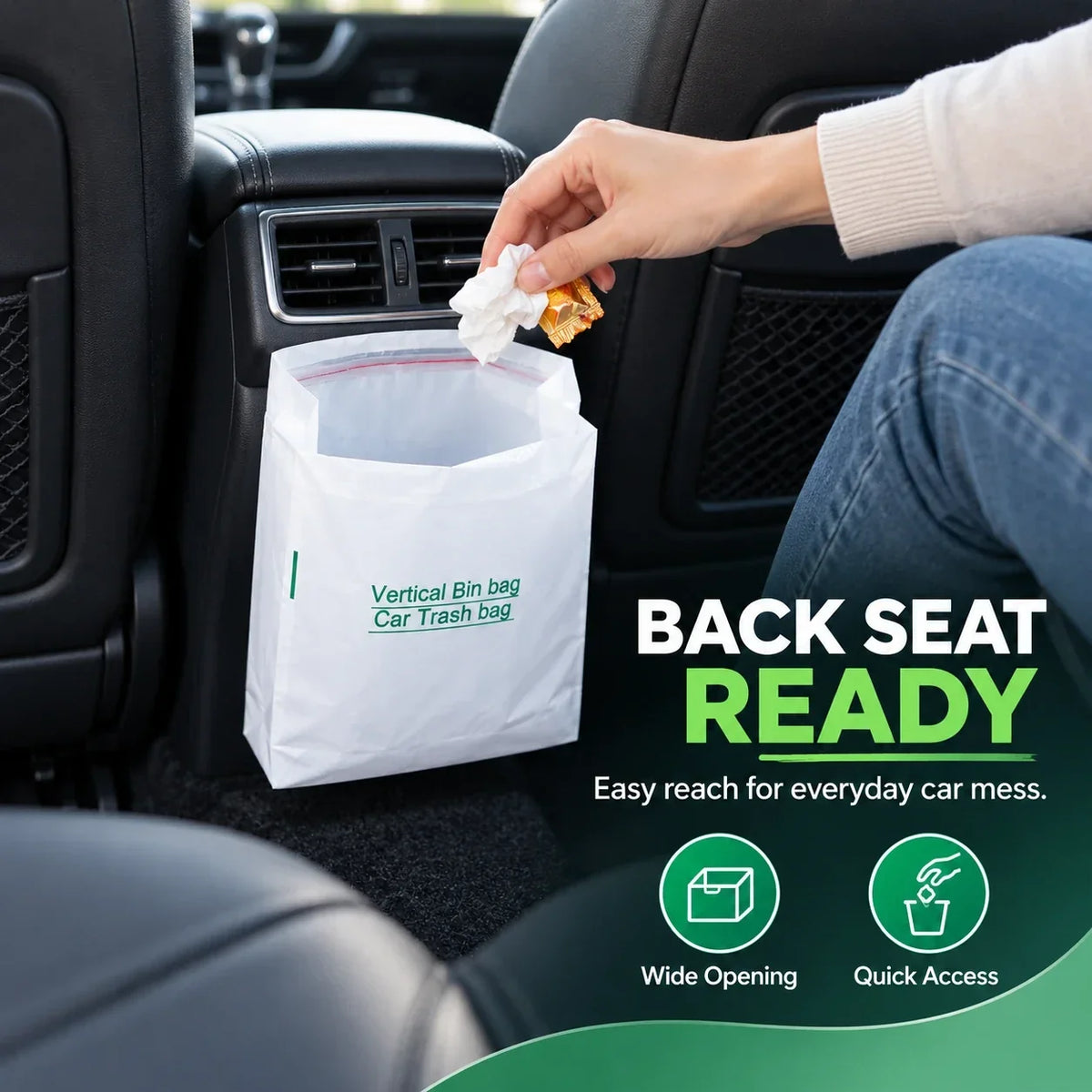 Self-Sealing Mini Trash Bags for Car, Desk & Small Spaces