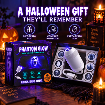 🎃 👻 Haunt Glow Halloween Window Projector-360° Adjustable Stand for Home Decor 🎃