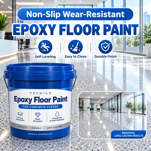 🏚️High-Gloss Self-Leveling Epoxy Floor Coating – Transform Garages, Basements & Workshops