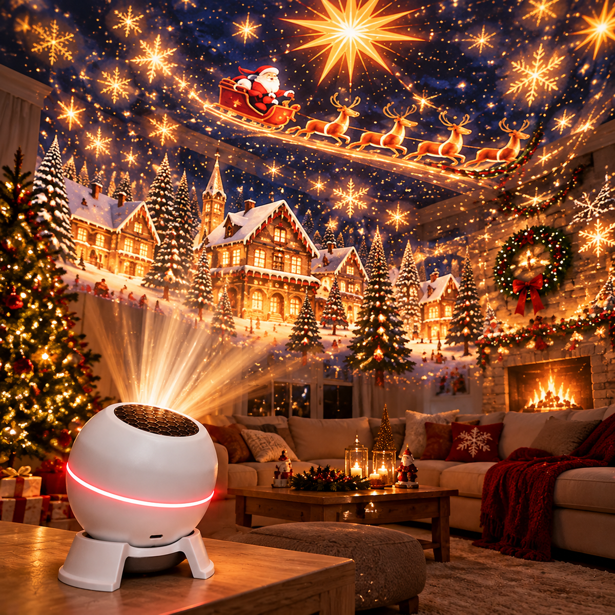 🐉 Dark Fantasy Dragon Room Projector – ✨Immersive Castle, Forest & Frozen World Light