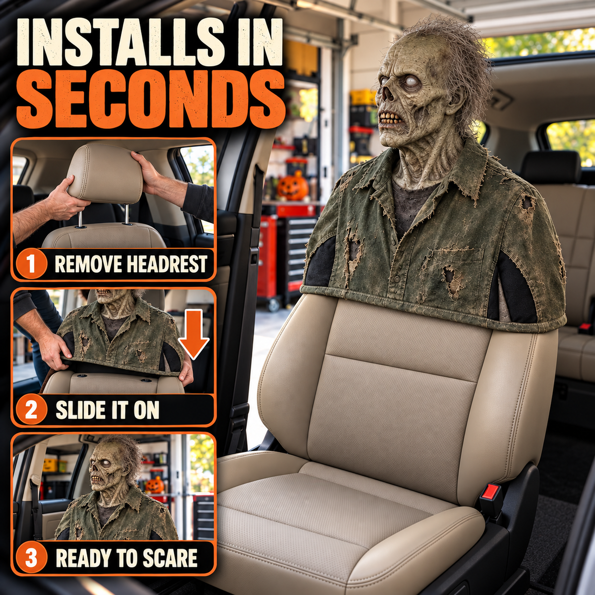 💀🎃Rotating Head Halloween Prank Decoration