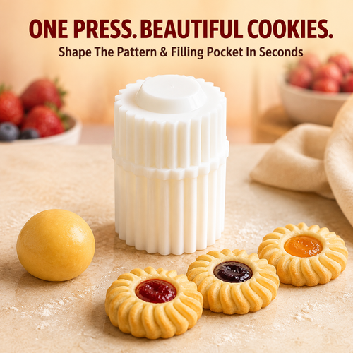 ✨ BUY 1 GET 1 FREE!🍓 Spiral Jam Cookie Press Mold – Beautiful Bakery-Style Cookies Made Easy