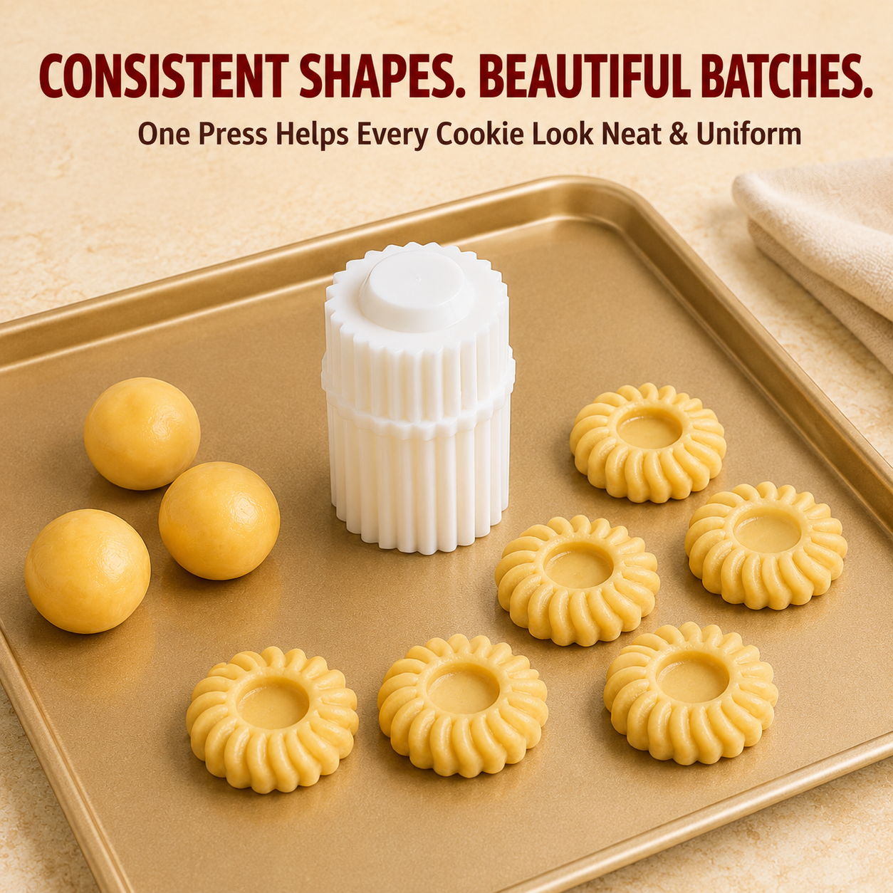 ✨ BUY 1 GET 1 FREE!🍓 Spiral Jam Cookie Press Mold – Beautiful Bakery-Style Cookies Made Easy