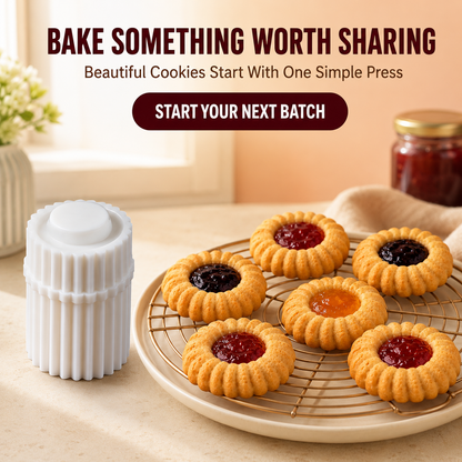 ✨ BUY 1 GET 1 FREE!🍓 Spiral Jam Cookie Press Mold – Beautiful Bakery-Style Cookies Made Easy