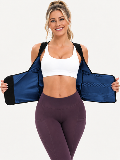 🔥 Fitness Deal – Women's Zip-Up Sculpting Vest 💪 Snug Support & Flexible Comfort for Gym, Running & Training 🏃‍♀️