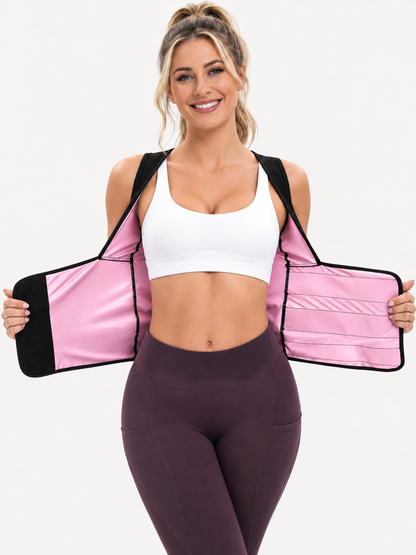 🔥 Fitness Deal – Women's Zip-Up Sculpting Vest 💪 Snug Support & Flexible Comfort for Gym, Running & Training 🏃‍♀️