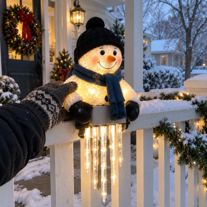 ☃️WinterGlow Snowman Icicle Light Decor