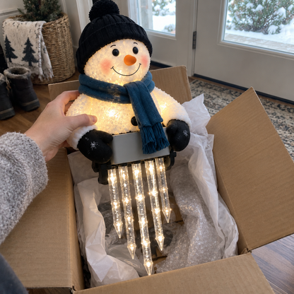 ☃️WinterGlow Snowman Icicle Light Decor