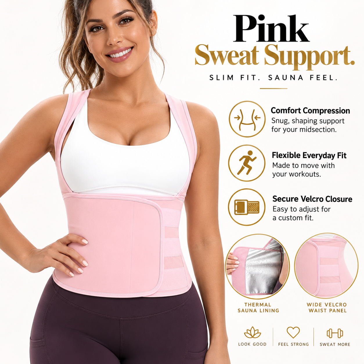 🔥 50% OFF! 🏋️ Women's Sweat Compression Shapewear Vest – Tummy Control & Sculpting Fit