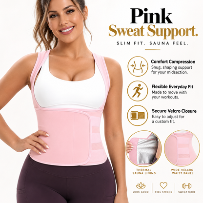 🔥 50% OFF! 🏋️ Women's Sweat Compression Shapewear Vest – Tummy Control & Sculpting Fit
