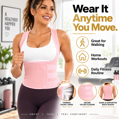 🔥 50% OFF! 🏋️ Women's Sweat Compression Shapewear Vest – Tummy Control & Sculpting Fit