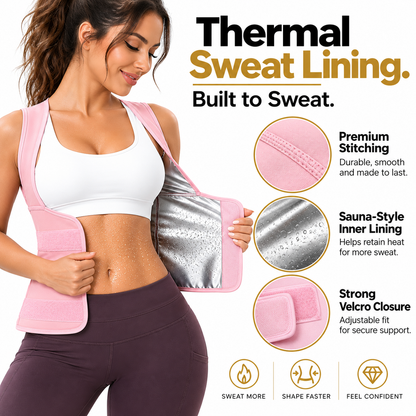 🔥 50% OFF! 🏋️ Women's Sweat Compression Shapewear Vest – Tummy Control & Sculpting Fit