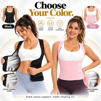 🔥 50% OFF! 🏋️ Women's Sweat Compression Shapewear Vest – Tummy Control & Sculpting Fit