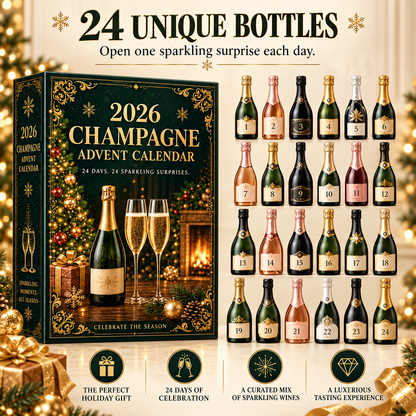 🥂🎄 Champagne Advent Calendar 2026 – 24 Days of Sparkling Christmas Surprises ✨