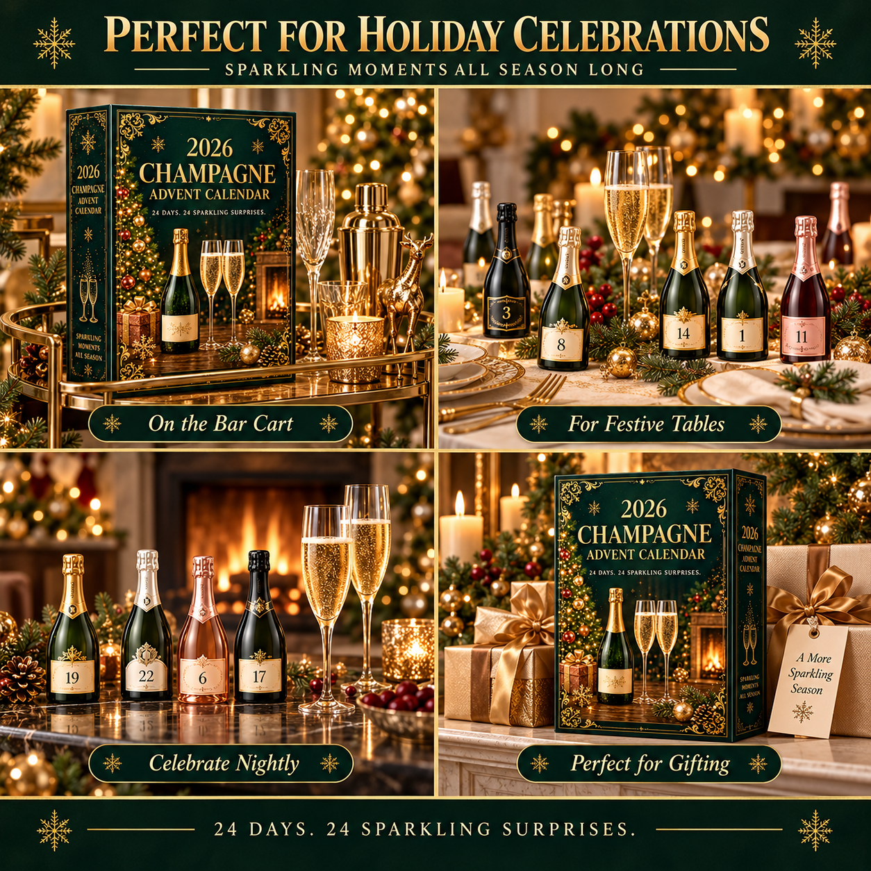 🥂🎄 Champagne Advent Calendar 2026 – 24 Days of Sparkling Christmas Surprises ✨