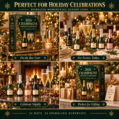 🥂🎄 Champagne Advent Calendar 2026 – 24 Days of Sparkling Christmas Surprises ✨