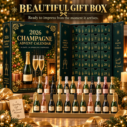 🥂🎄 Champagne Advent Calendar 2026 – 24 Days of Sparkling Christmas Surprises ✨