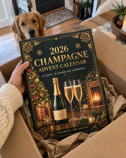 🥂🎄 Champagne Advent Calendar 2026 – 24 Days of Sparkling Christmas Surprises ✨