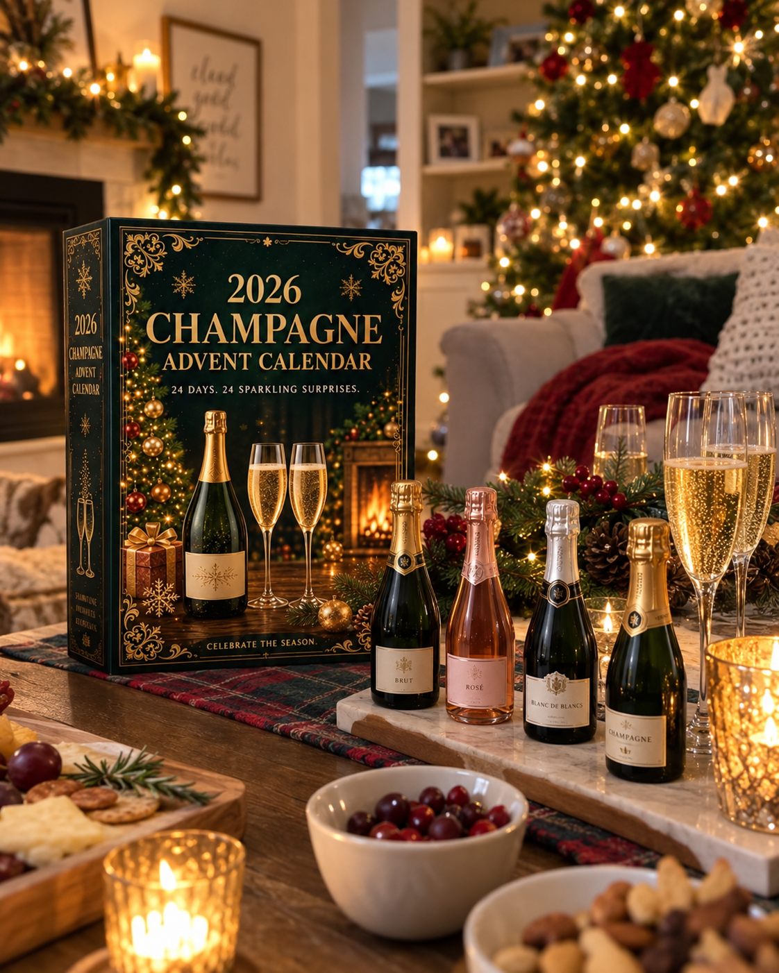 🥂🎄 Champagne Advent Calendar 2026 – 24 Days of Sparkling Christmas Surprises ✨