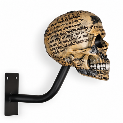 💀 Motorcycle Skull Helmet Holder – Garage Display Wall Mount