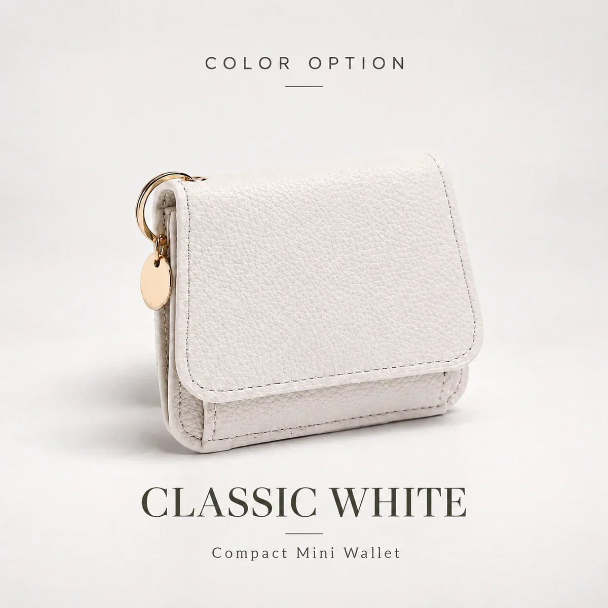 ✨Compact PU Leather Card Wallet with ID Window & Coin Pocket