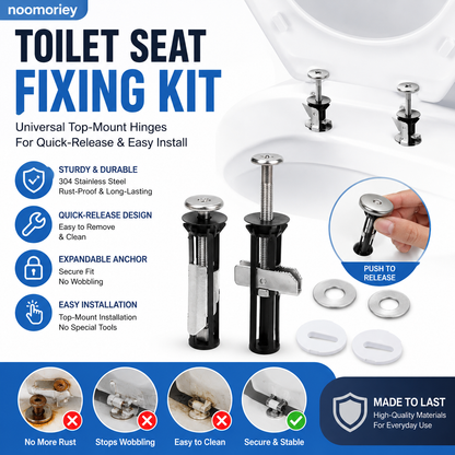 Universal Toilet Seat Bolt Kit for Easy Replacement and Maintenance