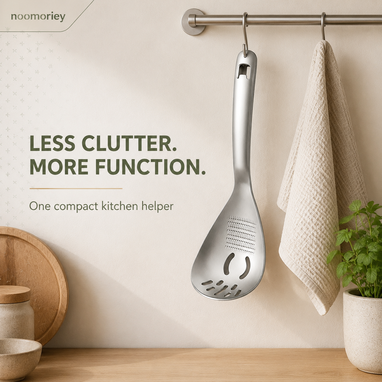 🥄 304 Stainless Steel 5-in-1 Multifunctional Kitchen Spoon