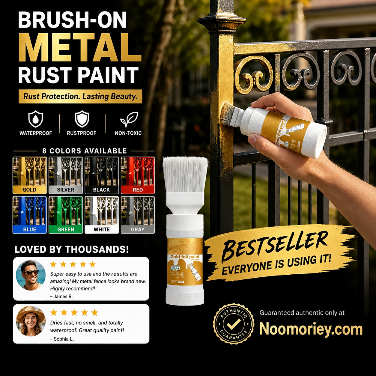 ⏳Time-Limited Special⏰Refresh paint surfaces in one simple spray!✨🏠Water-Based Metallic Silver Paint with Built-in Brush💥👍