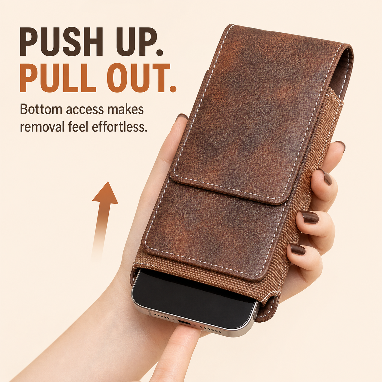 ⚡Men's Cell Phone Holster Pouch with Card Holder, Belt Clip Holster Casual Belt Bag