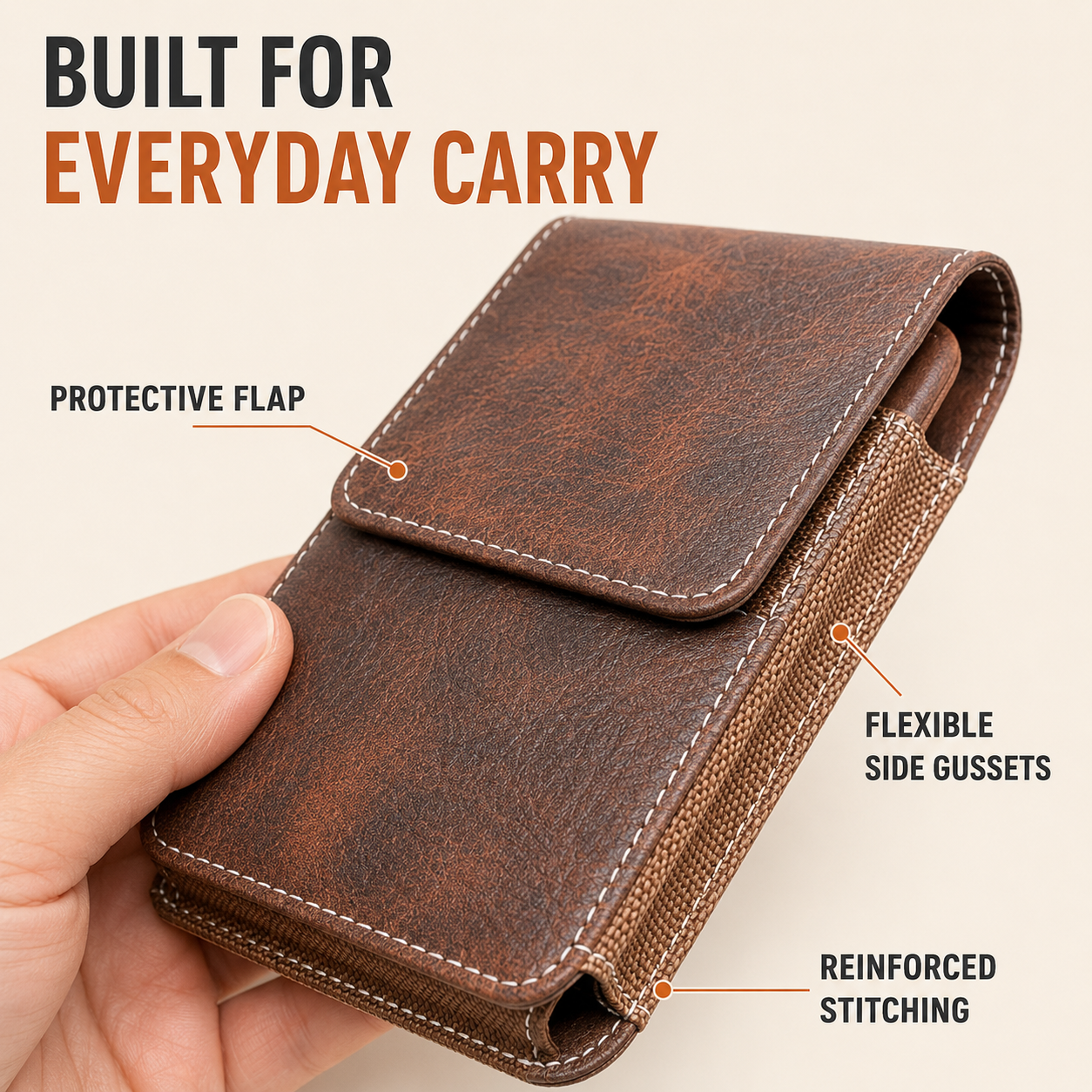 ⚡Men's Cell Phone Holster Pouch with Card Holder, Belt Clip Holster Casual Belt Bag