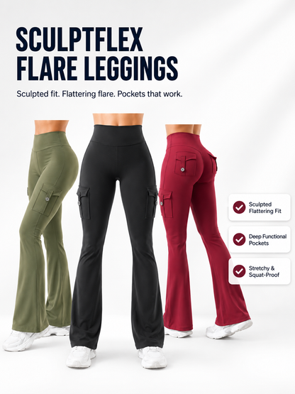 🖤Women's High-Waisted Cargo Pocket Workout Leggings