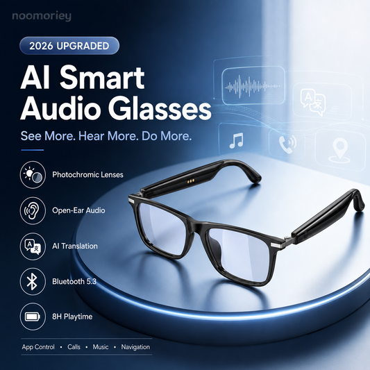 AI Smart Glasses with ChatGPT & Voice Translation – 160 Languages, Bluetooth Audio, HD Calls, HiFi Music & Color-Changing Lenses