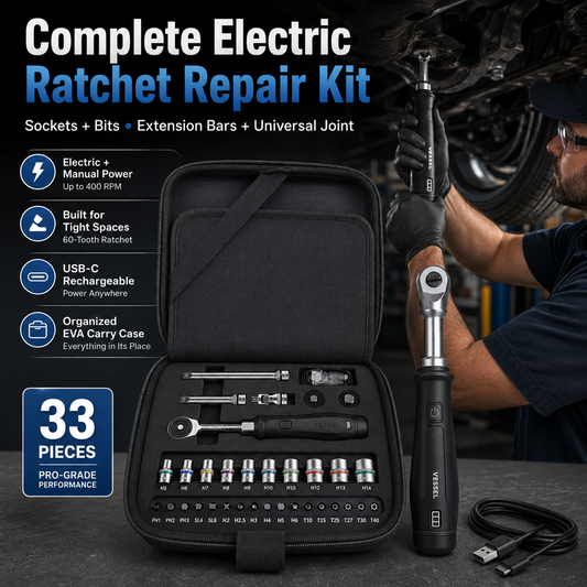 🧰Electric & Manual Dual Mode Ratchet Wrench Kit 34PCS