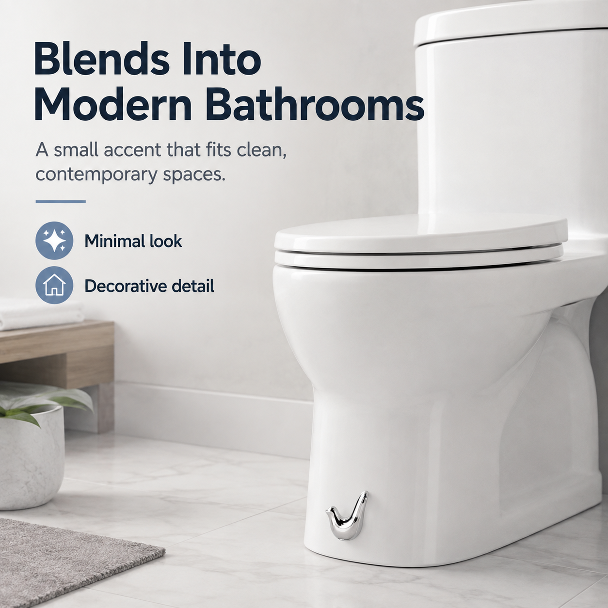 🐦🛠️2 Pcs Ceramic Bird Toilet Floor Bolt Caps