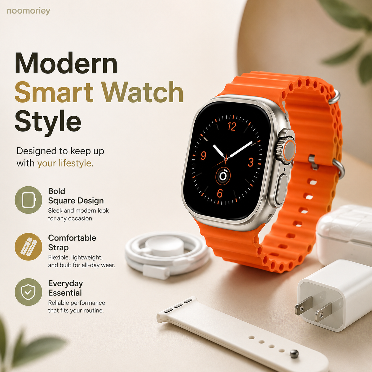 2.01" HD Smart Watch for Men & Women – Bluetooth Calls, Fitness Tracker, Heart Rate Monitor & Message Notifications