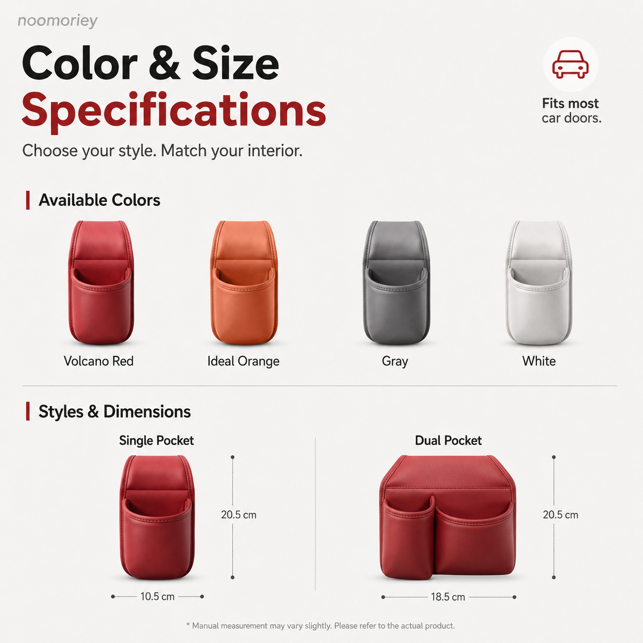 🔥 Car Door Storage Pocket Organizer – Premium Leather, Dual-Layer & Easy-Reach Design