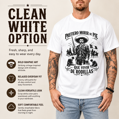 🇲🇽 Emiliano Zapata Graphic Tee – 100% Cotton Oversized Vintage-Style T-Shirt