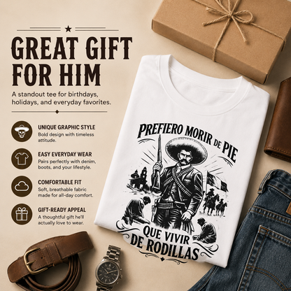 🇲🇽 Emiliano Zapata Graphic Tee – 100% Cotton Oversized Vintage-Style T-Shirt