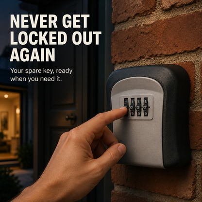 🔐🏠 Never Get Locked Out Again! 🔑 | 4-Digit Wall-Mounted Key Lock Box 🛡️✨