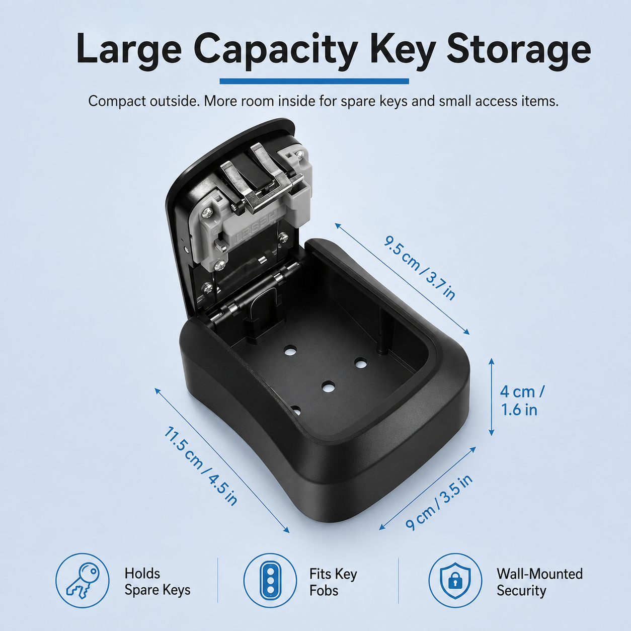 🔐🏠 Never Get Locked Out Again! 🔑 | 4-Digit Wall-Mounted Key Lock Box 🛡️✨